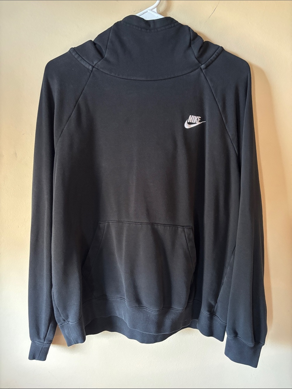 Nike Women’s Black Pullover Hoodie with Small White Swoosh
